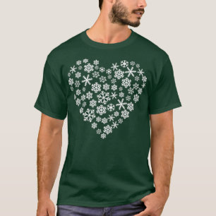 Ich liebe SnowSnowflake Heart T-Shirt