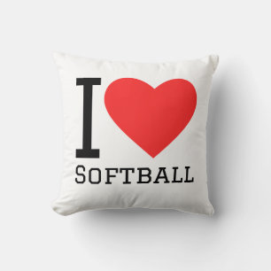 Ich liebe Softball Kissen
