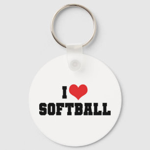 Ich liebe Softball-Schlüsselanhänger Schlüsselanhänger