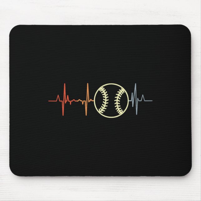 Ich liebe Softll Retro Softller Ecg  Mousepad (Vorne)