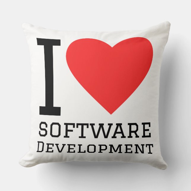 Ich liebe Softwareentwicklung Kissen (Vorderseite)
