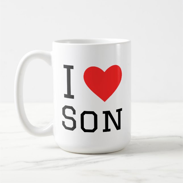 Ich liebe Sohn Kaffeetasse (Links)
