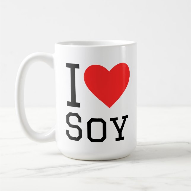 Ich liebe Soja Kaffeetasse (Links)