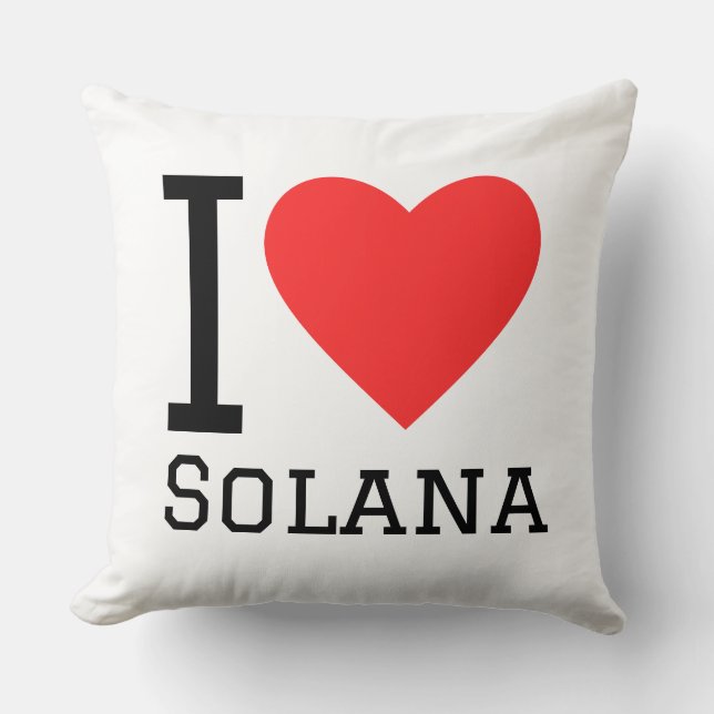 Ich liebe Solana Kissen (Vorderseite)