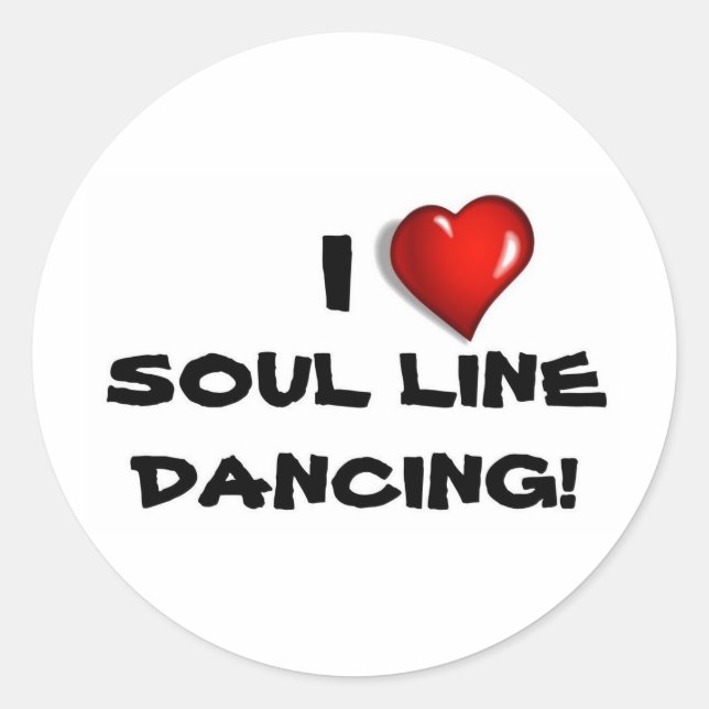 Ich Liebe Soul Line Tanzen! Runder Aufkleber (Vorderseite)