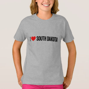 Ich liebe South Dakota ❤️ Ich liebe Mädchen-Basics T-Shirt