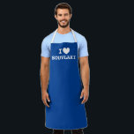 Ich liebe Souvlaki lustige griechische Küche Schür Schürze<br><div class="desc">Ich liebe Souvlaki lustige griechische Küche Schürze für Damen und Herren. Ich Liebe Template Design für Ihr Lieblingsessen. Spaß beim Kochen und GRILLEN Schürze in jeder Farbe. Niedliche personalisierte Geschenkidee für griechische Freunde, Familie, Koch, Koch, Mama, Papa, Feinschmecker etc. Blau und Weiß oder Sonderfarben. Erhältlich in einer kürzeren und langen...</div>