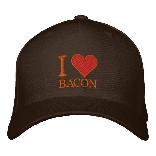ICH LIEBE SPECK BESTICKTE KAPPE (Vorderseite)
