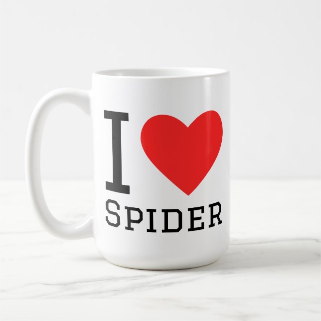 Ich liebe Spinne Kaffeetasse (Links)