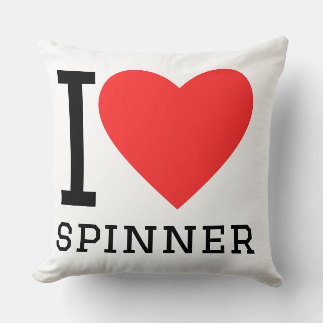 Ich liebe Spinner Kissen (Vorderseite)