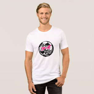 Ich liebe Sport-Champions-Typografie-Design Tri-Blend Shirt