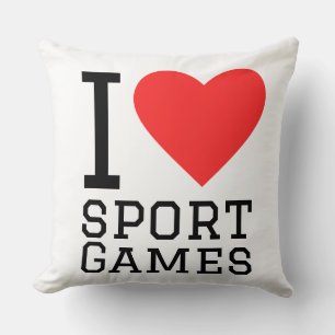 Ich liebe Sportspiele Kissen