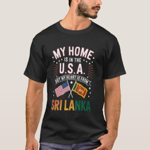 Ich liebe Sri Lanka Flagge Heimatland Stolz Sri La T-Shirt