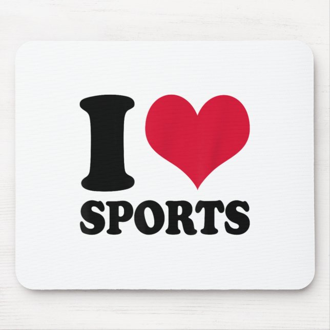 Ich liebe Srts Fitness Motivation  Mousepad (Vorne)