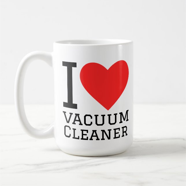 Ich liebe Staubsauger Kaffeetasse (Links)