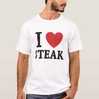Ich liebe Steak – Lustiges Steak-Liebhaber- & BBQ- T-Shirt