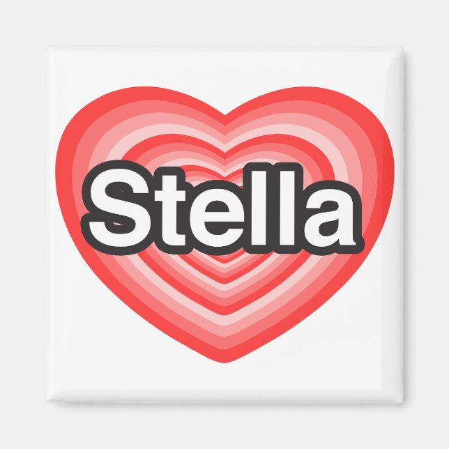 Ich Liebe Stella. Ich Liebe dir Stella. Herz Magnet (Vorne)