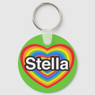 Ich Liebe Stella. Ich Liebe dir Stella. Herz Schlüsselanhänger