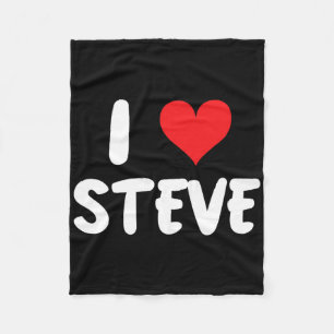 Ich liebe Steve - Herz - Name Fleecedecke