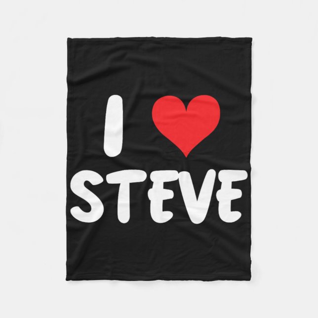 Ich liebe Steve - Herz - Name  Fleecedecke (Vorderseite)