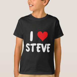 Ich liebe Steve - Herz - Name T-Shirt