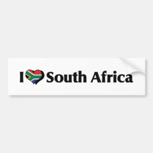 Ich liebe Südafrika-Flagge Autoaufkleber