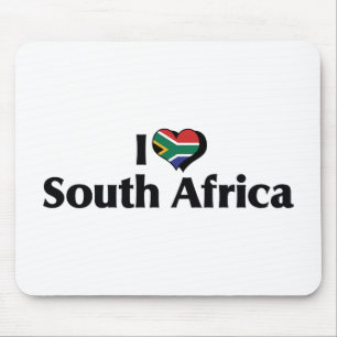 Ich liebe Südafrika-Flagge Mousepad