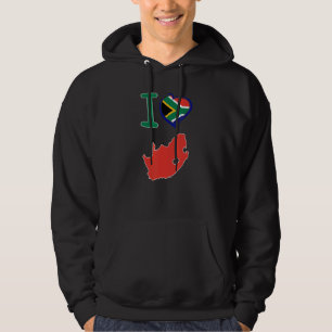Ich liebe Südafrika S südafrikanische Flagge in Fo Hoodie