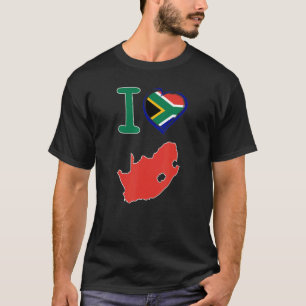 Ich liebe Südafrika S südafrikanische Flagge in Fo T-Shirt