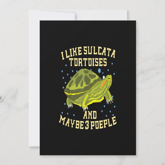 Ich Liebe Sulcata Tortoises und vielleicht 3 Perso Save The Date (Vorderseite)