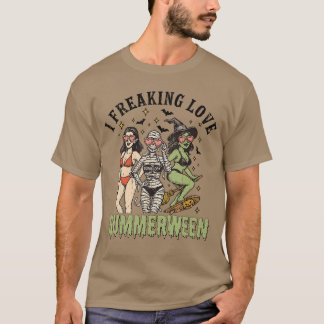 Ich liebe Summerween Spooky Beach Girls total T-Shirt