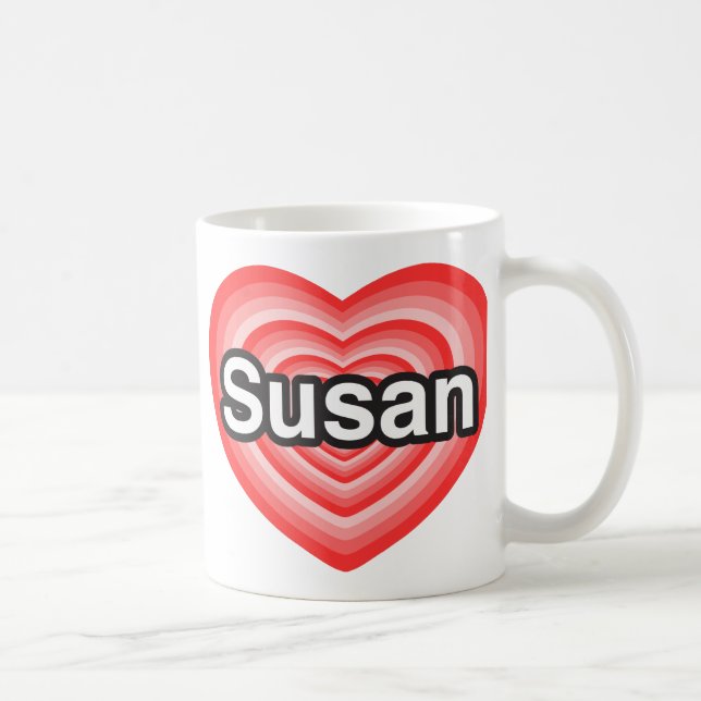 Ich Liebe Susan. Ich Liebe dir Susan. Herz Kaffeetasse (Rechts)
