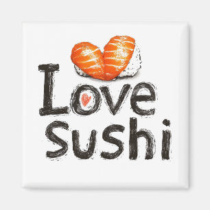 Ich liebe Sushi Magnet