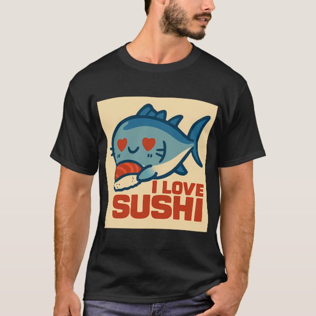Ich liebe Sushi T-Shirt (Vorderseite)