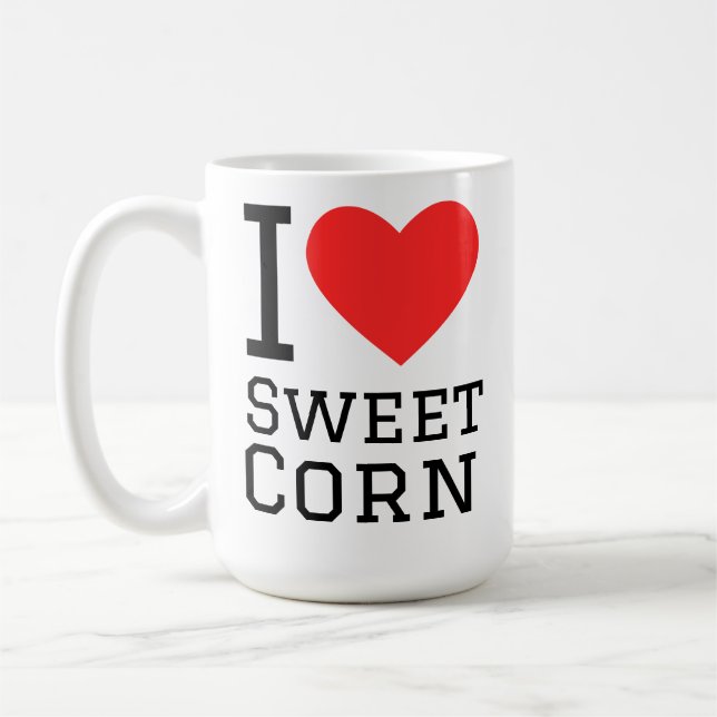 Ich liebe Süßmais Kaffeetasse (Links)