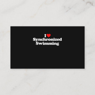 Ich liebe Synchronschwimmen Herz Souvenir Lustig Visitenkarte