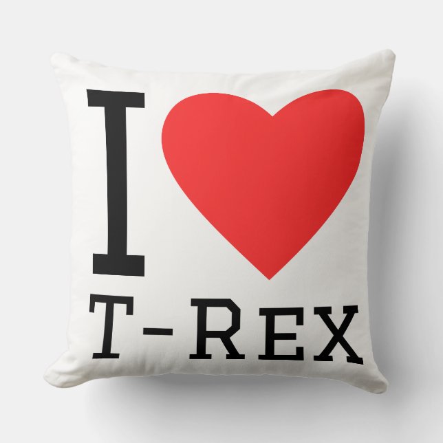 Ich liebe T Rex  Kissen (Vorderseite)
