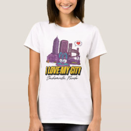 Ich Liebe T - Shirt in meiner Stadt (Licht)