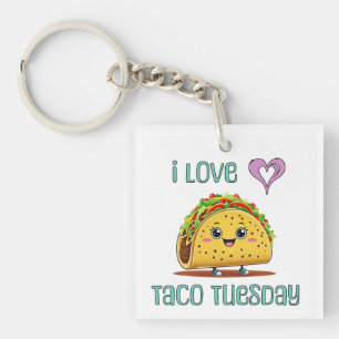Ich liebe Taco Dienstag Schlüsselanhänger