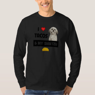 Ich liebe Tacos und mein Shih Tzu Hund mexikanisch T-Shirt