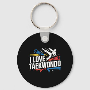 Ich liebe Taekwondo Martial Arts Geist Schlüsselanhänger