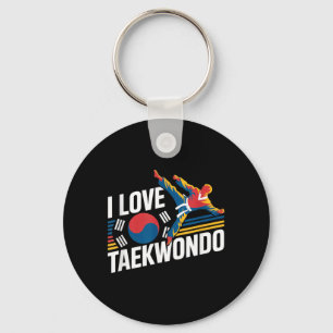 Ich liebe Taekwondo Martial Arts Stolz Schlüsselanhänger