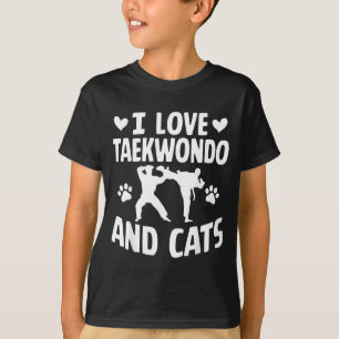 Ich liebe Taekwondo und Katzen T-Shirt