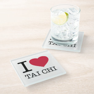 ICH LIEBE TAI CHI GLASUNTERSETZER
