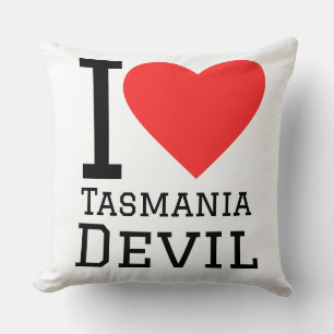 Ich liebe Tasmanien Teufel Kissen