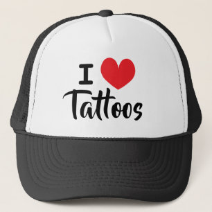 Ich liebe Tätowierungen Trucker-Mütze für Tätowier Truckerkappe