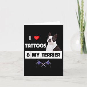 Ich Liebe Tattoos und meine Grenz-Collie Hund tatt Karte
