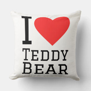 Ich liebe Teddybär Kissen