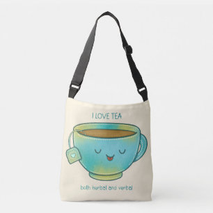Ich liebe Tee, sowohl Kräutertee als auch verbalen Tragetaschen Mit Langen Trägern