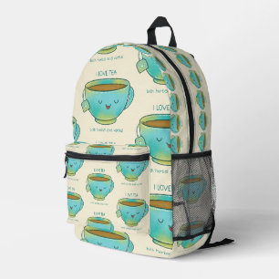 Ich liebe Tee, sowohl Kräutertee als auch verbaler Bedruckter Rucksack